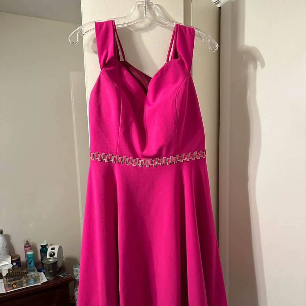 Hot pink homecoming/formal dress.